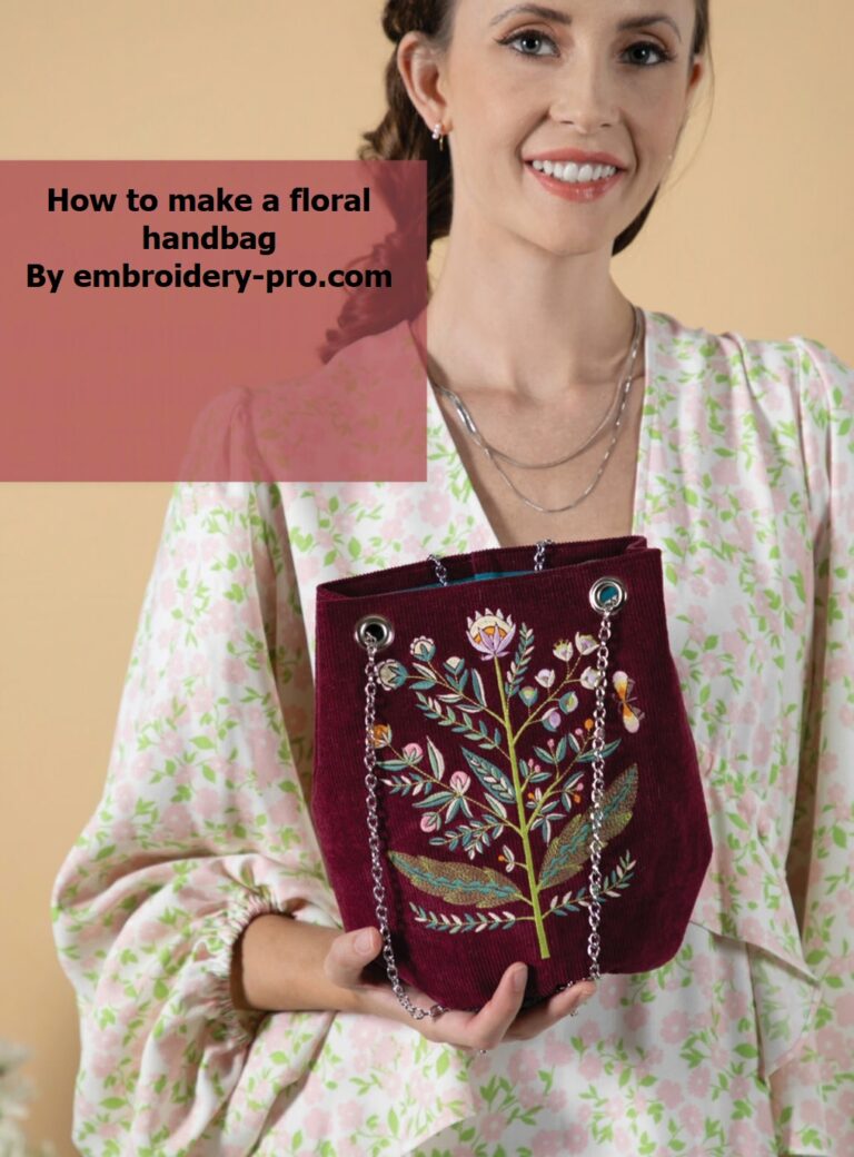 floral handbag embroidery
