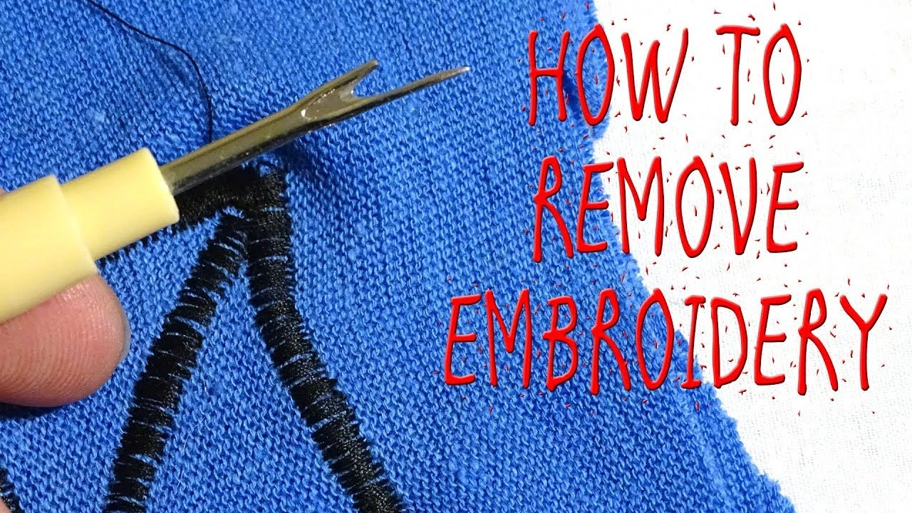 How to remove embroidery