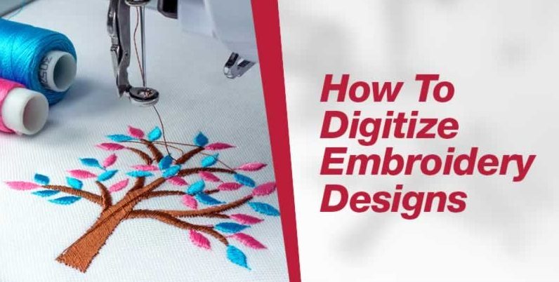 How do I digitize an embroidery design?