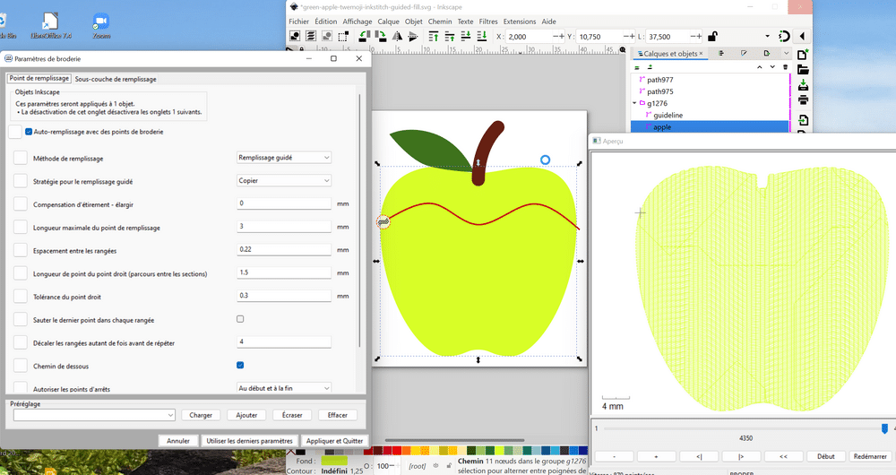 InkStitch - basic usage - EMBROIDERY-PRO