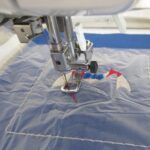 The basting stitch in machine embroidery