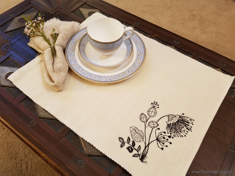 How To Embroidery On Placemats!