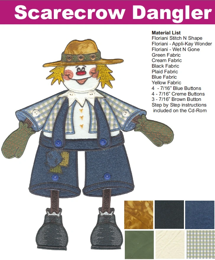 Scarecrow embroidery